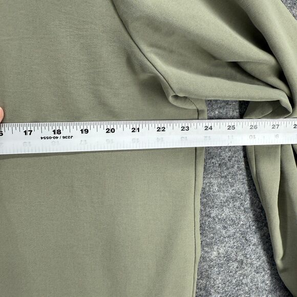 Refka Shirt Women 14 Gray Button Up Crew Neck Long Sleeve Casual Solid Comfort - Picture 5 of 7